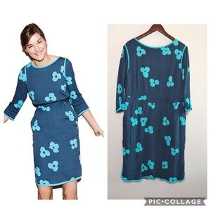 Boden Tipped Clover sheath dress